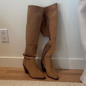 Nordstrom Tan Genuine Suede Over-the-Knee Boots